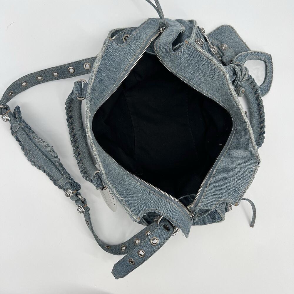 AUTHENTIC BALENCIAGA Neo Cagole City Handbag Denim Rhinestone Bag 2023 - Picture 6 of 12